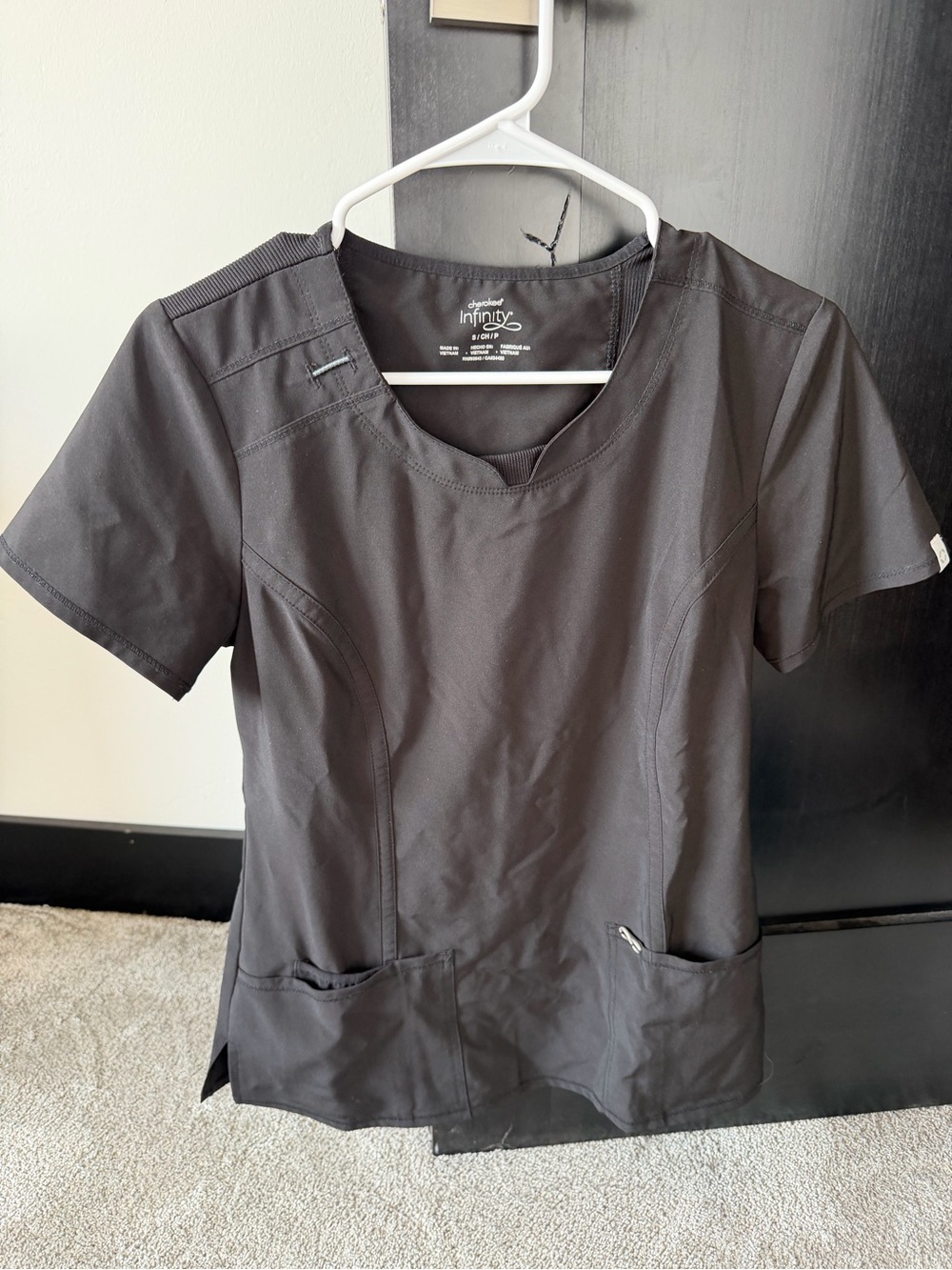 Infinity Women's Black Scrub Top